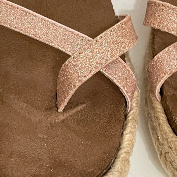 Madden Girl Metallic Rose Gold Espadrilles Sandal Size 7.5 platform - Picture 5 of 16